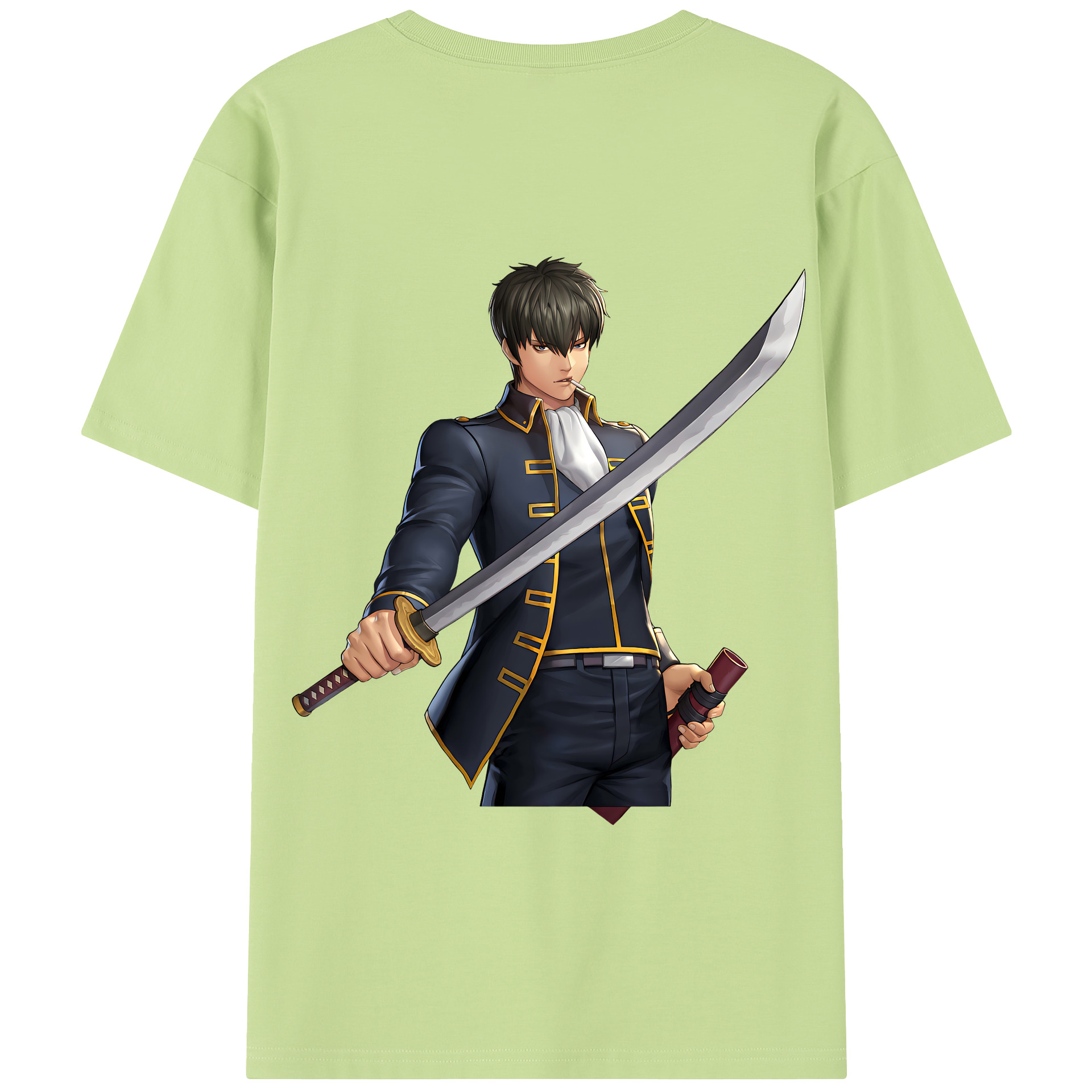 （画像用） ぎんたま 坂田銀時（さかたぎんとき） 神楽 志村新八（しむら しんぱち） GINTAMA Sakata Gintoki Kagura Shimura Shinpachi 綿100％半袖Tシャツ（背面プリント）